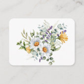 White Daisies Wedding RSVP Details QR Code Begleitkarte (Rückseite)