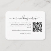 White Daisies Wedding RSVP Details QR Code Begleitkarte (Vorderseite)