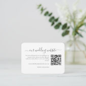 White Daisies Wedding RSVP Details QR Code Begleitkarte (Stehend Vorderseite)