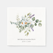 White Daisies Wedding Serviette (Vorderseite)