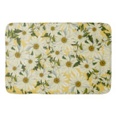 White Daisis Daisy Blume Gelb Helle fröhlich Badematte (Vorderseite)