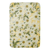 White Daisis Daisy Blume Gelb Helle fröhlich Badematte (Vorderseite Vertikal)