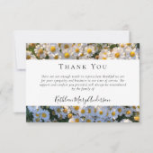 White Daisis Funeral Beileid Floral Dankeskarte (Vorderseite)