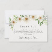 White Daisis Funeral Beileid Floral Dankeskarte (Vorderseite)