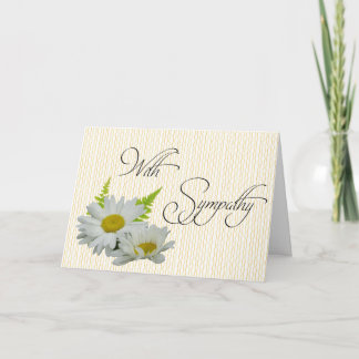 White Daisis Large Schriftart Sympathy Card Karte