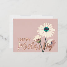 White Daisis Modern Floral Happy Mütter Day