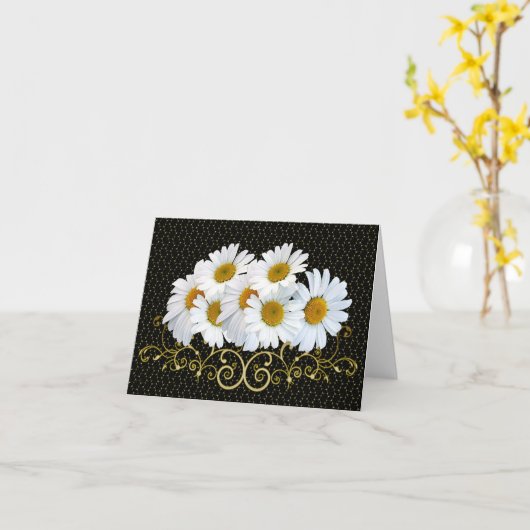 White Daisis Note Card Karte (Gelbe Blume)