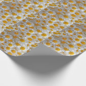 White Daisis: Schöner Blumenhintergrund Geschenkpapier (Ecke)