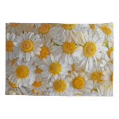 White Daisis: Schöner Blumenhintergrund Kissenbezug (Rückseite)