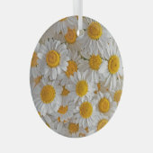 White Daisis: Schöner Blumenhintergrund Ornament Aus Glas (Vorderseite Rechts)