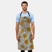 White Daisis: Schöner Blumenhintergrund Schürze (Getragen)