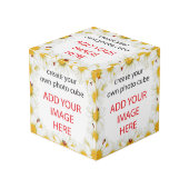 White Daisis und LadyBugs Frame FÜGEN IHRE BILDER Würfel (Vorderseite Schrägansicht)