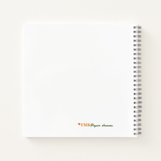 White Daisy 8.5x8.5" SpiralNotebook Notizblock (Rückseite)