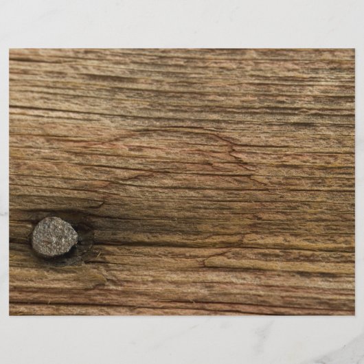 White Daisy and Barn Wood Ranch Wedding Menu (Rückseite)