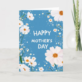 White Daisy and Happy Mütter Tageskarte Feiertagskarte