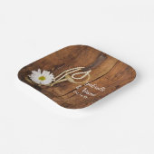 White Daisy and Horse Bit Country Western Hochzeit Pappteller (Gewinkelt)