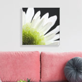 White Daisy auf Black Leinwanddruck (Insitu (Wohnzimmer))