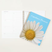 White Daisy auf Sky Blue Custom Text Planner Planer (Anzeige)