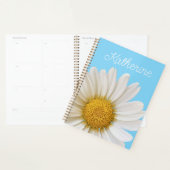White Daisy auf Sky Blue Individuelle Name Planner Planer (Anzeige)