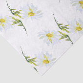 White Daisy Baby Dusche Pastell Grüner Garten Seidenpapier (Detail)