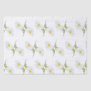 White Daisy Baby Dusche Pastell Grüner Garten Seidenpapier