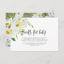 White daisy Baby Shower Books for Baby Card Begleitkarte