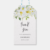 White Daisy Baby Shower Danke, dass Sie Geschenkma Geschenkanhänger (Vorderseite)