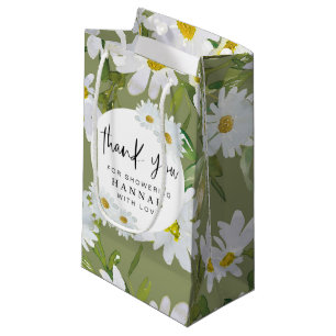 White Daisy Baby Shower Vielen Dank Kleine Geschenktüte