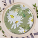 White Daisy | Babydusche Sommerblütenblüte Pappteller<br><div class="desc">Diese weiße,  weiße,  daisy Babydusche Papiertüte ist perfekt für eine Sommer/Frühling Garten Babydusche.</div>