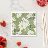 White Daisy | Babydusche Sommerblütenblüte Serviette (Beispiel)