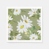 White Daisy | Babydusche Sommerblütenblüte Serviette (Vorderseite)
