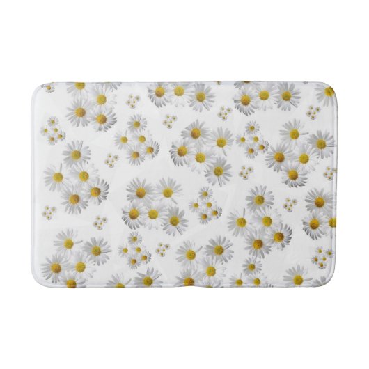 White Daisy Bad Bath Mat Badematte (Vorderseite)