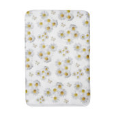 White Daisy Bad Bath Mat Badematte (Vorderseite Vertikal)