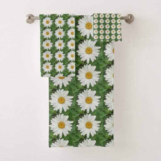 White Daisy Badhandtuch Set (Insitu)