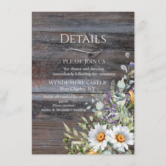 White Daisy Begleitkarte (Vorderseite)