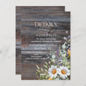 White Daisy Begleitkarte (Vorne/Hinten)