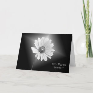 White Daisy Beileid Karte