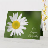 White Daisy Beileid Karte (Gelbe Blume)