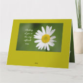 White Daisy Beileid Karte (Rückseite)