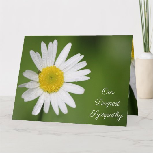 White Daisy Beileid Karte (Vorderseite)