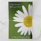 White Daisy Beileid Karte (Innenseite)