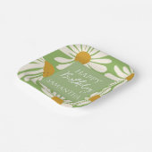 White Daisy Blooms – Floral Garden Birthday Pappteller (Gewinkelt)