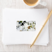 White Daisy Blume Adressaufkleber (Insitu)