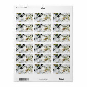 White Daisy Blume Adressaufkleber (Vorne)