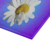 White Daisy Blume Bloral Lila Blue Gradient Schneidebrett (Ecke)