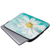 White Daisy Blume Blue Water Pond Tropical Laptopschutzhülle (Vorne Knopf)