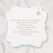 White Daisy Blume Boho Elegant Vielen Dank Geschenkanhänger (Rückseite)