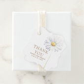 White Daisy Blume Boho Elegant Vielen Dank Geschenkanhänger (Beispiel)