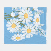 White Daisy Blume Bouquet auf Blue Fleecedecke (Vorderseite (Horizontal))