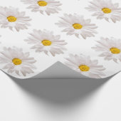 White Daisy Blume Daisis Blume Blumenvorlage Geschenkpapier (Ecke)